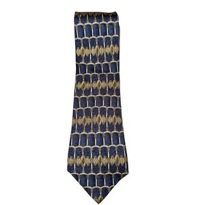 The Metropolitan Museum of Art Men's Necktie Blue Gold‎ Columns Patternn A20Q